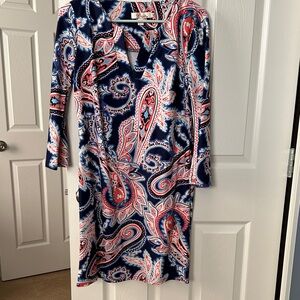 Aryeh Multicolor Paisley Long Sleeve Dress - Size M